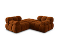 Canapea modulara 3 locuri, Bellis-51, Micadoni Home, 188x188x70 cm, catifea, teracota