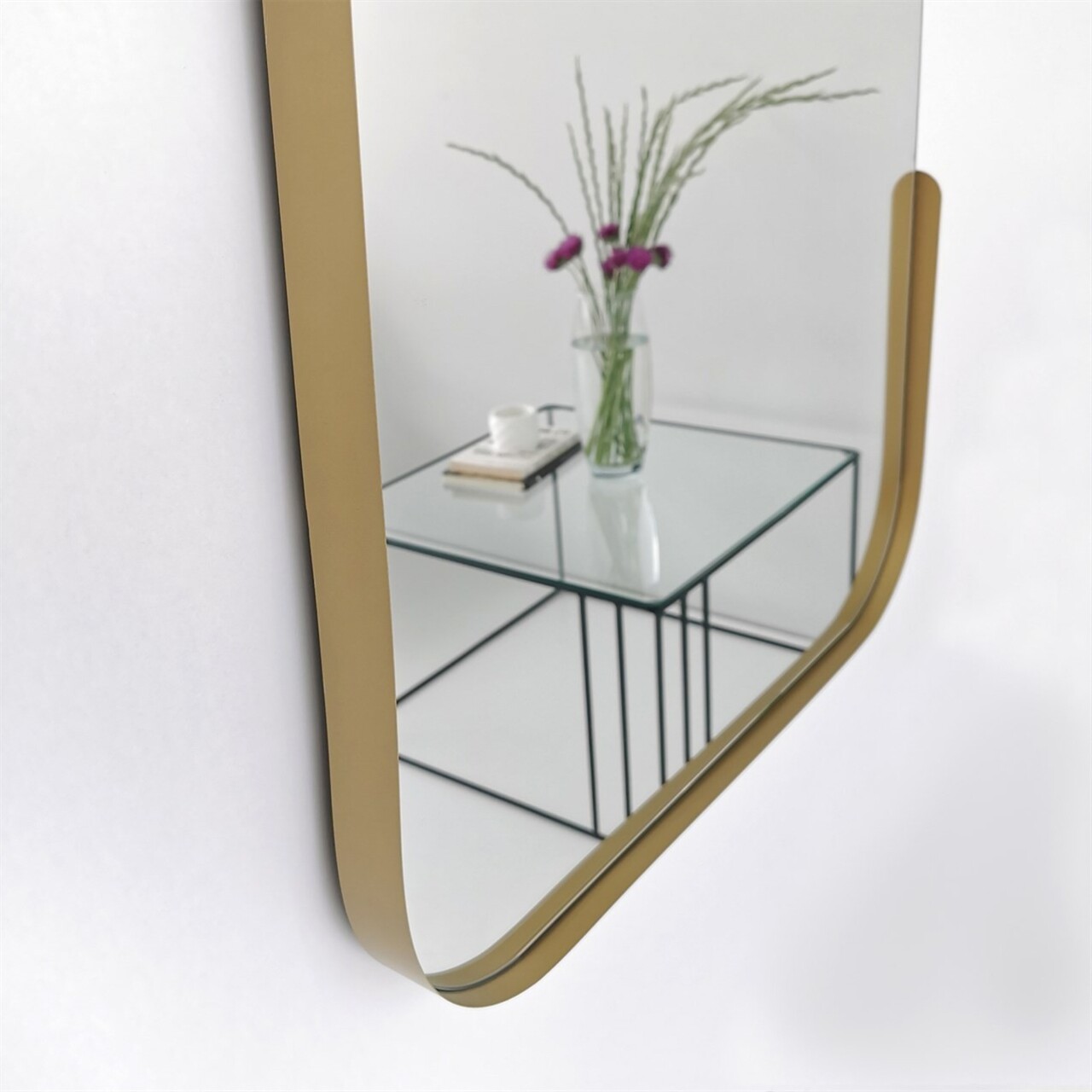 Oglinda decorativa, Neostill, Smooth, 60x130 cm, MDF , Auriu