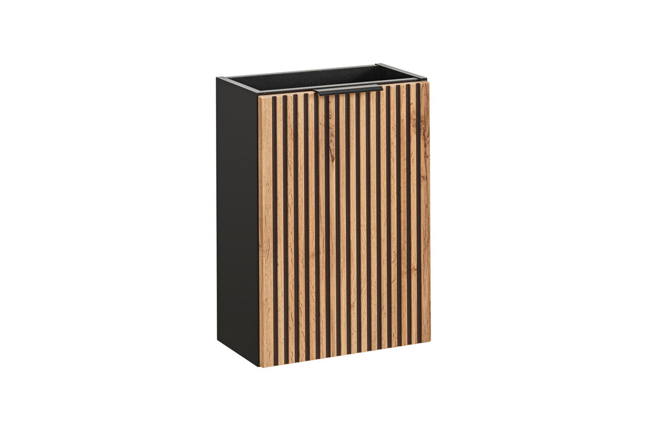 Set dulap de baie cu lavoar, 40 cm Vedea, Xilo, Comad, MDF/PAL laminat, stejar wotan/ gri piatra — imaginea 5