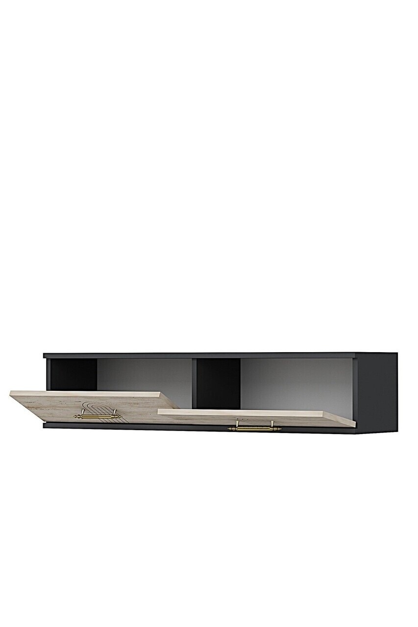 Dulap, Hanah Home, Ida 120, 120x25.5x29.6 cm, Antracit / Travertin — imaginea 6