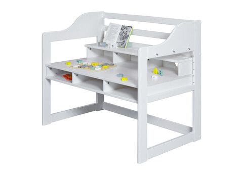 Birou pentru copii Kids Learning, Inter Link, 112x68x91 cm, lemn, alb