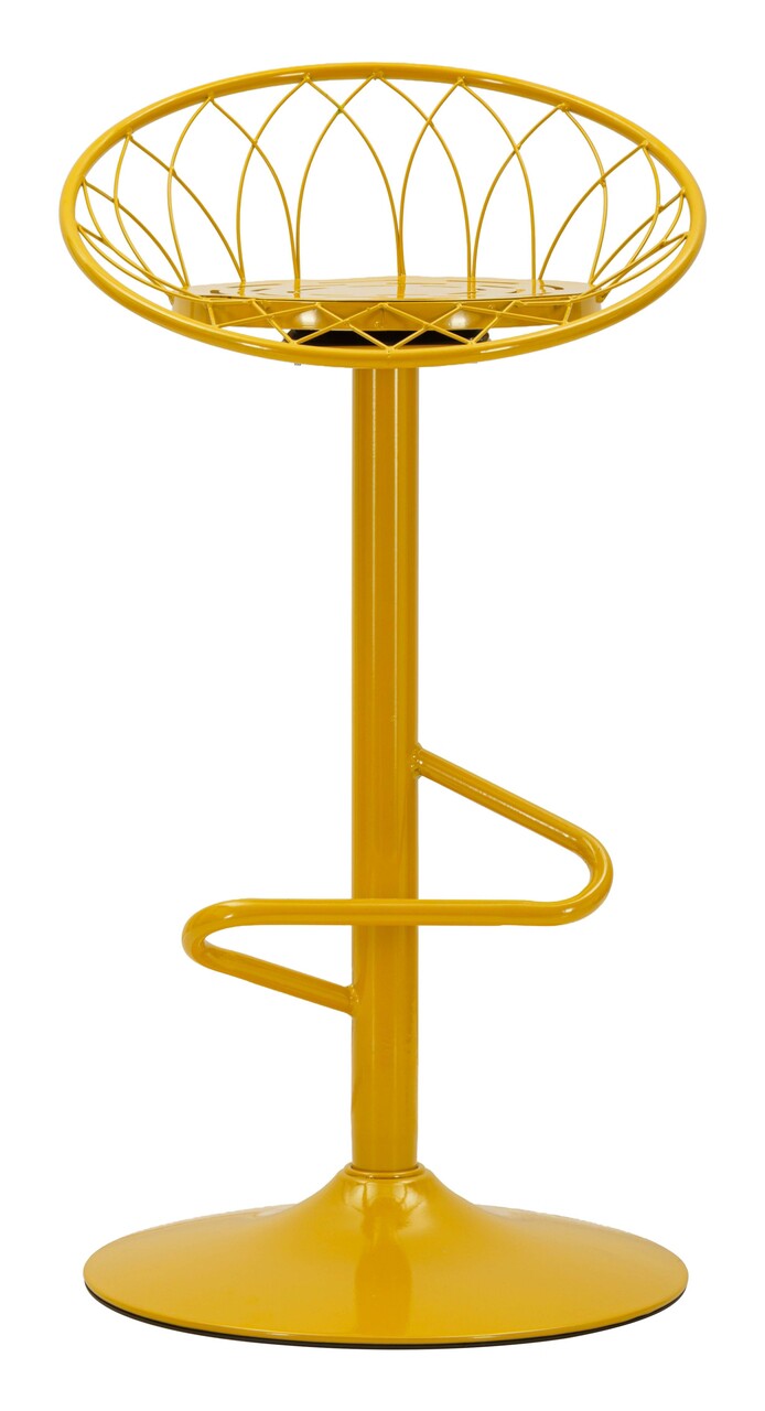 Scaun de bar, Mauro Ferretti, Clox, 49x45x92 cm, metal, galben mustar - imagine 6