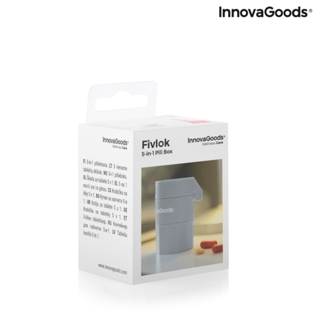 Dispenser de medicamente 5-in-1 Crusher Fivlok InnovaGoods