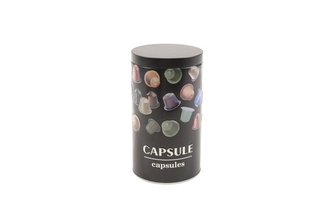 Recipient pentru capsule de cafea, Mercury, 11×19 cm, tabla, negru Mercury imagine 2022 by aka-home.ro