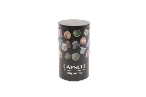 Poza Recipient pentru capsule de cafea, Mercury, 11x19 cm, tabla, negru