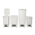 Cos de gunoi cu pedala, Brabantia, StepUp, 10 L, 26.5x20.3x38.1 cm, polipropilena, gri deschis