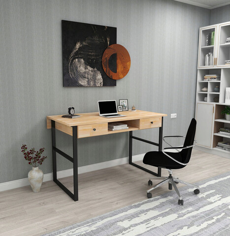 Birou, woodface, allen, 120x75x60 cm, lemn, natural