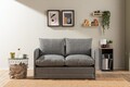 Canapea extensibilă cu 2 locuri, Futon, 859FTN2874, Metal , Gri deschis