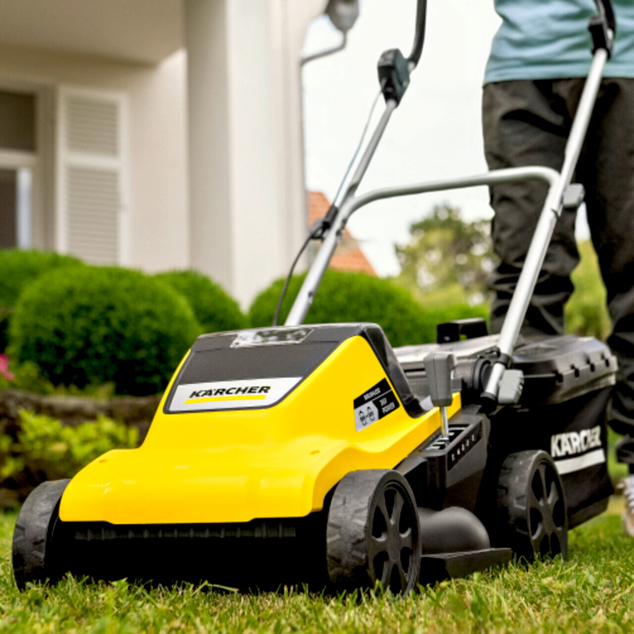 Masina de tuns iarba cu acumulator LMO 4-18 Dual Battery Set, Karcher, galben/negru — imaginea 7