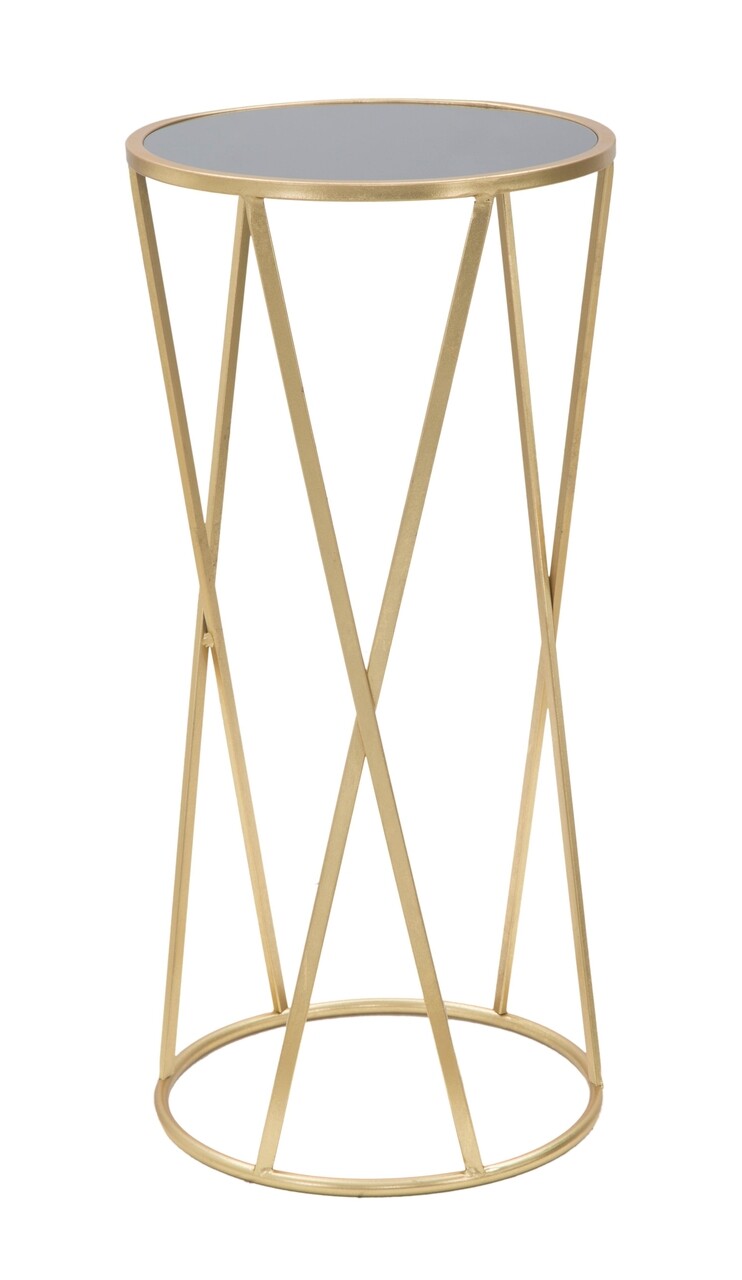 Masuta Glam Simple, Mauro Ferretti, Ø 35x75 cm, fier, auriu - 2 | YEO