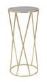 Masuta Glam Simple, Mauro Ferretti, Ø 35x75 cm, fier, auriu