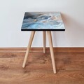 Masuta, Leona, Shp178, 35x42x35 cm, Albastru / Bleumarin / Portocaliu / Alb