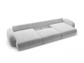 Coltar panoramic extensibil 5 locuri, Tonale, Cosmopolitan Design, 362x149x88 cm, catifea, gri