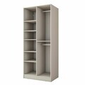 Dulap pentru haine, Hanah Home, BA258, 90x210x57.5 cm, Gresie