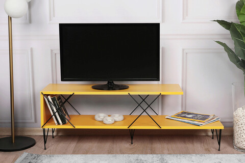 Comoda TV, Kalune Design, Street, 120x40x30cm, Galben