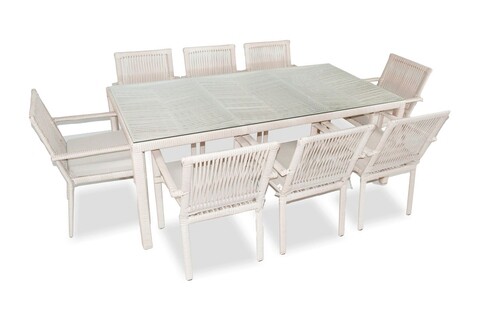 Set mobilier de gradina, jumilla, leros 200, maro deschis
