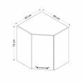 Dulap pentru bucatarie, Hanah Home, Minar, 60x72x60 cm, Alb