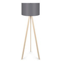Lampadar, Insignio, 780SGN3437, 70% MDF/30% tesatura PVC, Gri / Stejar