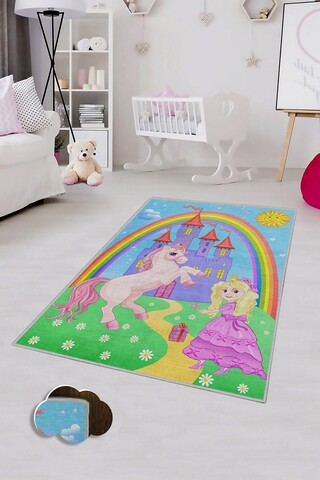 Covor, KHMFESTO0022KEÇE, 80x200 cm, Poliester, Multicolor