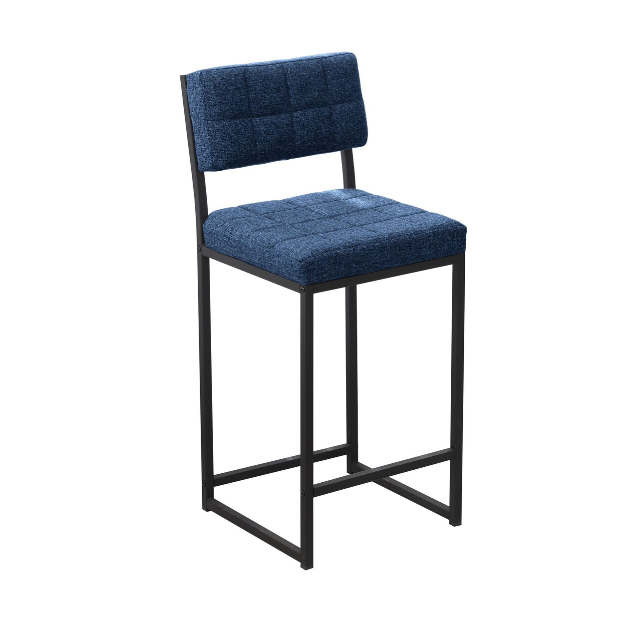 Scaun de bar, Hanah Home, Retro, 40x98x40 cm, Albastru navy - imagine 6