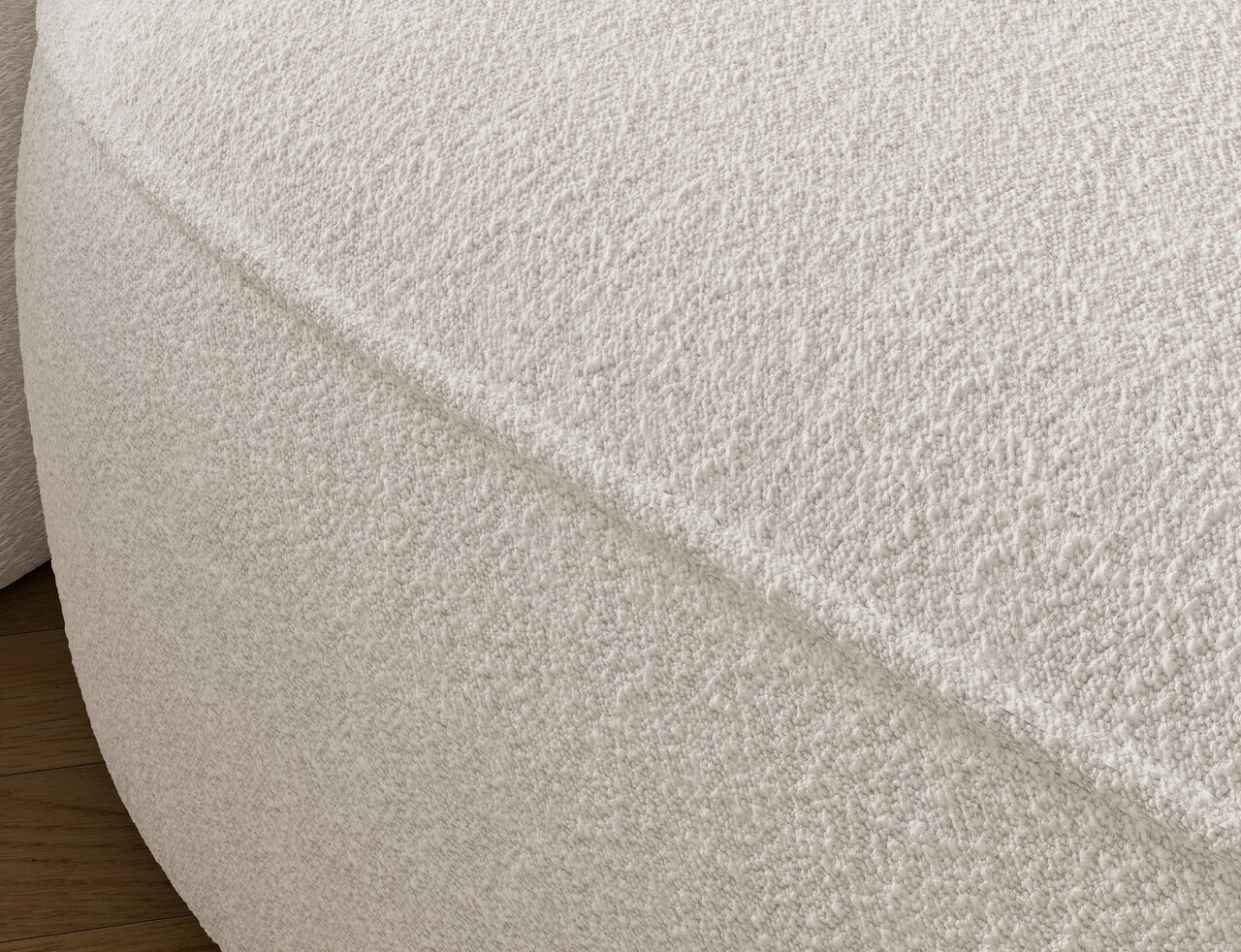 Coltar extensibil stanga 3 locuri ELTAP, Tesalia, 240x150x93 cm, lemn/tesatura boucle, alb — imaginea 9