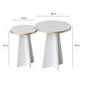Set masuta de cafea, Neostill, Mushroom 2, PAL, Aur/Alb