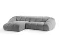 Coltar stanga 4 locuri, Diana-191, Micadoni Home, 334x182x72 cm, tesatura 3D Sonic, argintiu