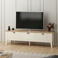 Comoda TV, Hanah Home, Marlo, 183x54x46 cm, Coș adânc