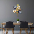 Decoratiune de perete, Grape Vine, Metal, Dimensiune: 68 x 100 cm, Multicolor