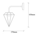 Aplica de perete, Opviq, 892OPV1290, Fier, Crom