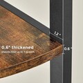 Etajera de colt, Vasagle, 30 x 30 x 150 cm, PAL/fier, maro rustic