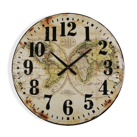 Ceas de perete Vintage World, Versa, Ø80 cm, MDF
