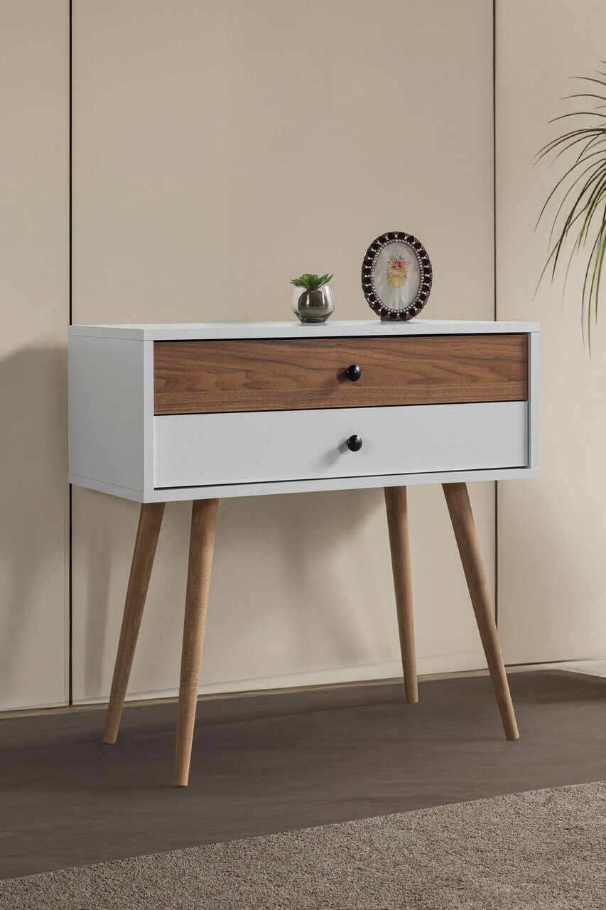 Dulap, Hanah Home, Vita 5204, 80x78x36 cm, PAL, Alb/Maro — imaginea 2