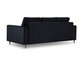 Canapea extensibila, Camellia, Mazzini Sofas, 3 locuri, cu lada de depozitare, 220x100x92 cm, catifea, albastru inchis