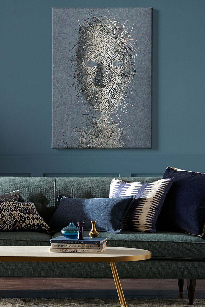 Tablou decorativ Kanvas Tablo (70 x 100) Cadru: 100% LEMN (grosime: 3 cm) Multicolor