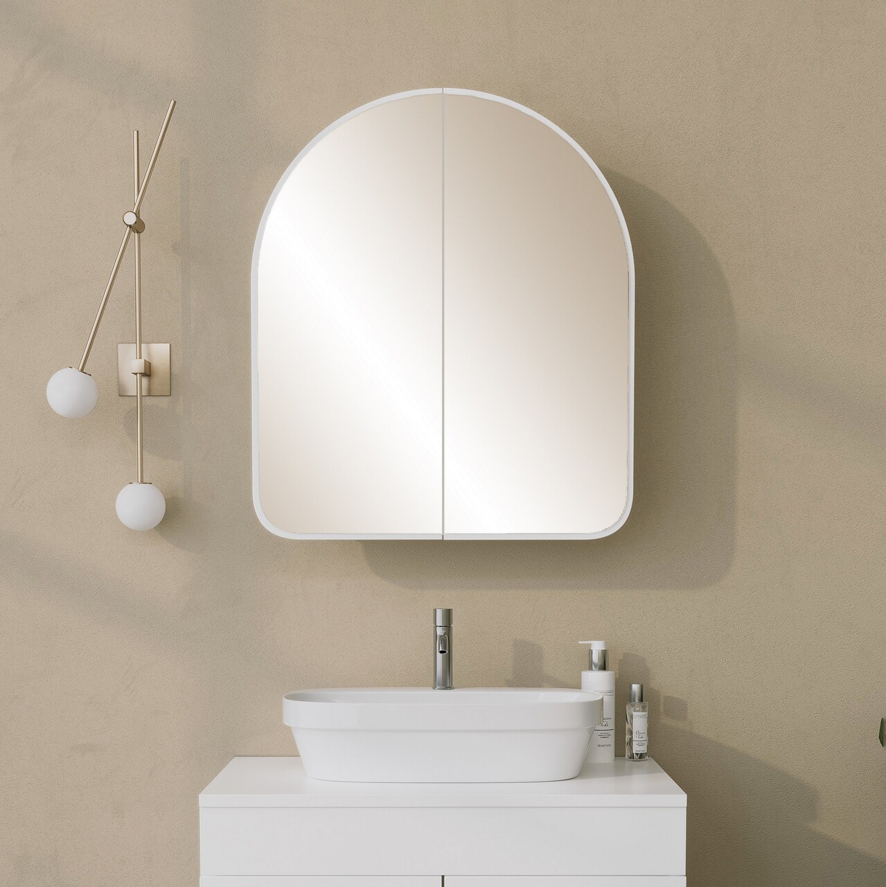 Dulap de baie, Neostill, Hope Cabinet, 12x45x50 cm, 100% CARTON DURO, Alb - 1 | YEO