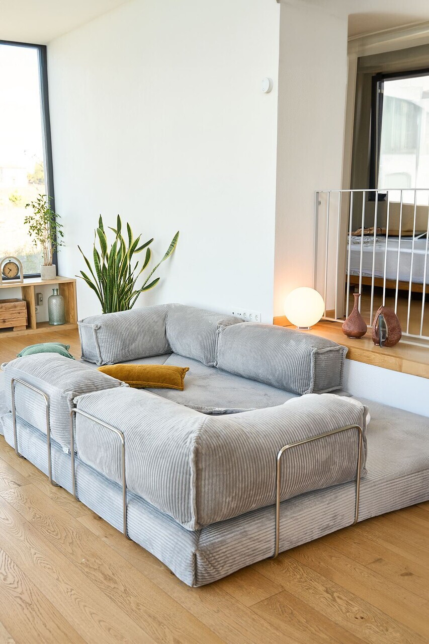 Coltar, Atelier del Sofa, 118FVL1405, Tesatura plus reiata, Gri deschis - view 6