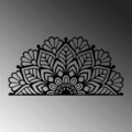 Decoratiune de perete, Mandala-S-2, Metal, Dimensiune: 117 x 1,5 x 59 cm, Negru