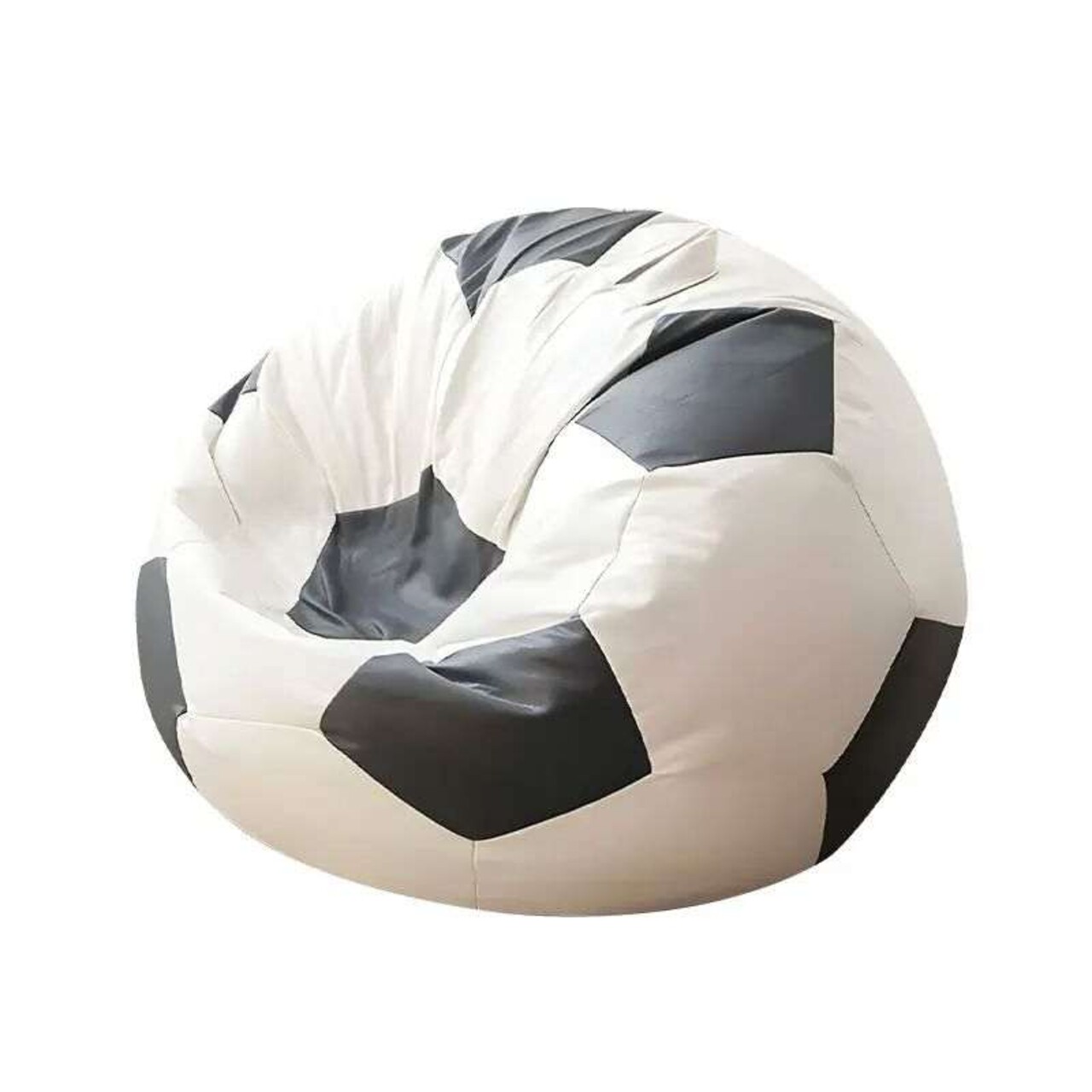 Fotoliu puf Bean Bag, Atelier del Sofa, 535PFT1223, Piele ecologica, Alb/Negru - view 3