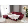 Coltar extensibil stanga 4 locuri ELTAP, Foble, 267x196x100 cm, lemn/poliester, rosu