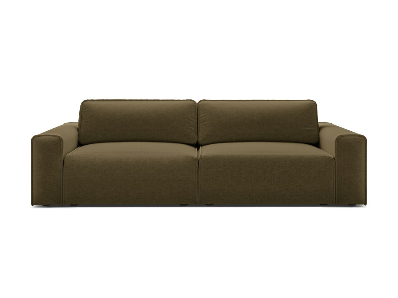 Canapea extensibila 3 locuri, Victor, Micadoni Home, 246x100x83 cm, tesatura structurata, verde