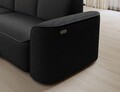 Coltar stanga 4 locuri ELTAP, Ume, 287x190x88 cm, lemn/poliester, gri inchis/gri inchis