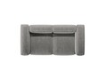 Canapea 2 locuri, Bergamo, Cosmopolitan Design, 224x108x70 cm, catifea chenille raiata, gri deschis