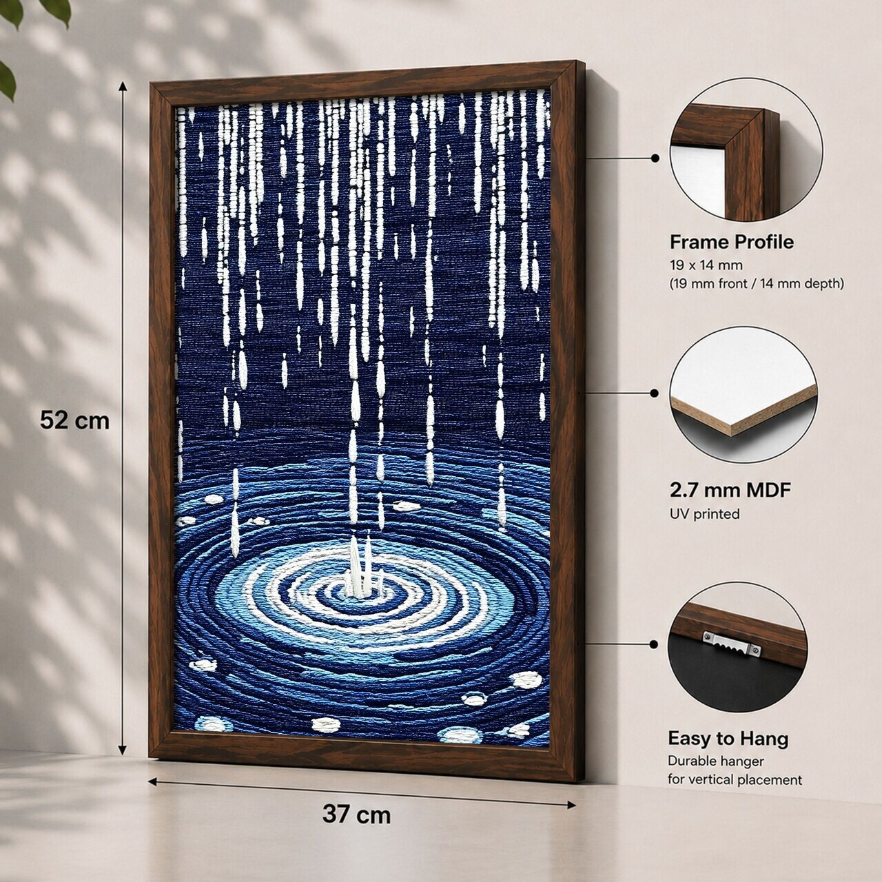 Tablou decorativ, 3752KACT-060, Fundal: 100% MDF (Grosime: 2,7 mm) Vopsire: Imprimare UV, Multicolor — imaginea 2