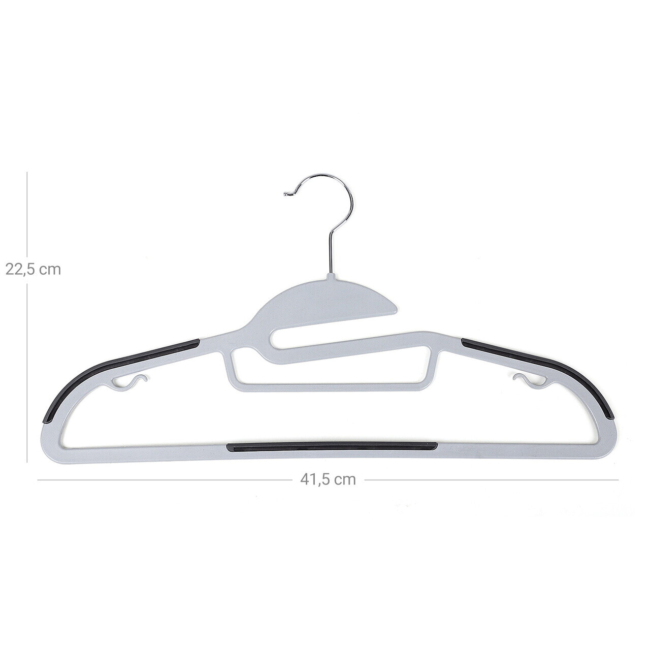Set 20 umerase plastic premium, Songmics, deschidere U, max 5 kg, gri - imagine 4