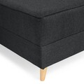 Coltar extensibil cu lada si sezlong interschimbabil, Lecce, L.230 l.76/140 H.90, stofa, gri inchis