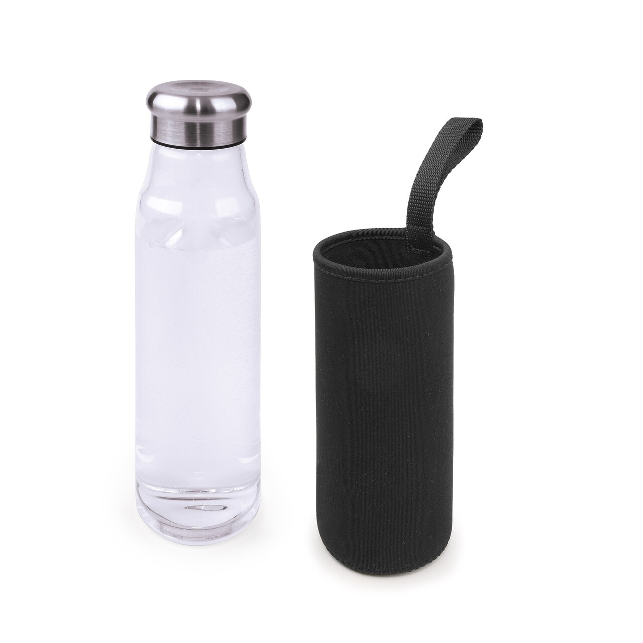 Sticla Cu Husa Termoizolanta, Iris Barcelona, 550 Ml, Sticla Borosilicata/neopren, Negru