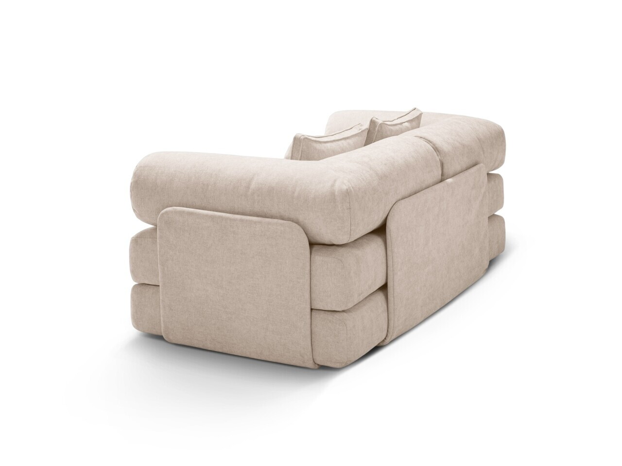 Canapea extensibila 3 locuri, Dreamy, Micadoni Home, 206x95x70 cm, tesatura structurata, bej — imaginea 3