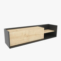 Comoda TV, Retricy, Krog, 160x35x36.8 cm, PAL, Antracit / Stejar