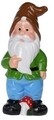 Decoratiune Dwarf with mushroom, 17x12x40 cm, ceramica, multicolor